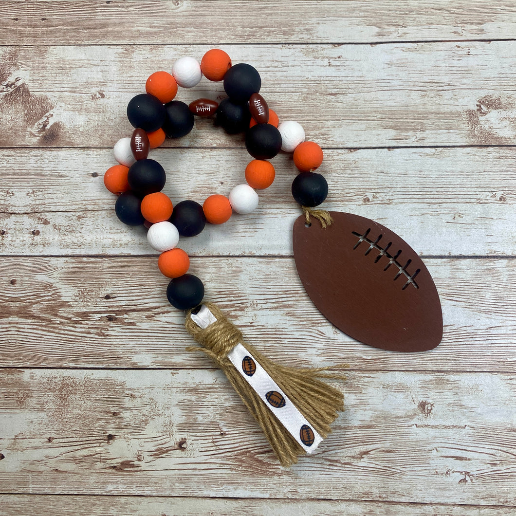 Cincinnati Bengals Inspired Wood Bead Galrand