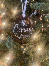 Load image into Gallery viewer, Personalized Last Name Christmas Ornament
