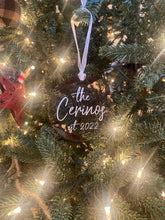 Load image into Gallery viewer, Personalized Last Name Christmas Ornament
