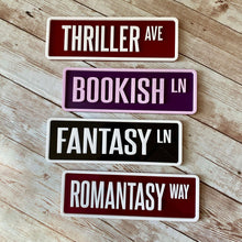 Load image into Gallery viewer, Library Street Signs | Bookshelf Decor
