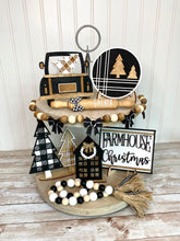 Load image into Gallery viewer, Farmhouse Christmas Tiered Tray Set
