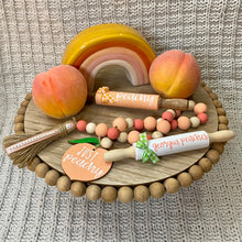 Load image into Gallery viewer, Peach Mini Rolling Pins &amp; Wood Bead Garland
