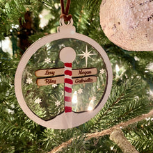 Load image into Gallery viewer, North Pole Personalized Family Christmas Ornament
