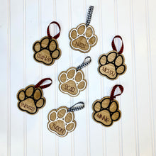 Load image into Gallery viewer, Dog Paw Print Christmas Ornament
