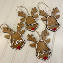 Load image into Gallery viewer, Personalized Reindeer Stocking Tags / Ornaments
