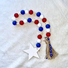 Load image into Gallery viewer, Patriotic Wood Bead Garland
