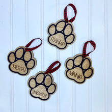 Load image into Gallery viewer, Dog Paw Print Christmas Ornament
