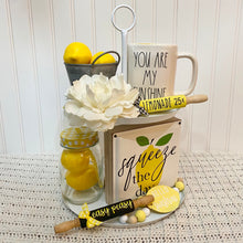 Load image into Gallery viewer, Lemon Mini Rolling Pins &amp; Wood Bead Garland
