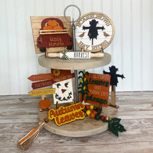 Load image into Gallery viewer, Fall Scarecrow Tiered Tray Set
