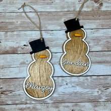 Load image into Gallery viewer, Snowman Ornament &amp; Stocking Tag
