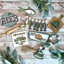 Load image into Gallery viewer, Fishing Tiered Tray | Lake Décor
