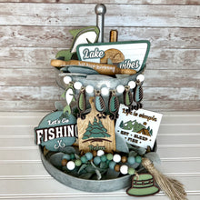 Load image into Gallery viewer, Fishing Tiered Tray | Lake Décor
