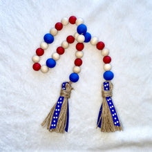 Load image into Gallery viewer, Patriotic Wood Bead Garland
