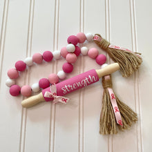 Load image into Gallery viewer, Breast Cancer Awareness Garland and Mini Rolling Pin
