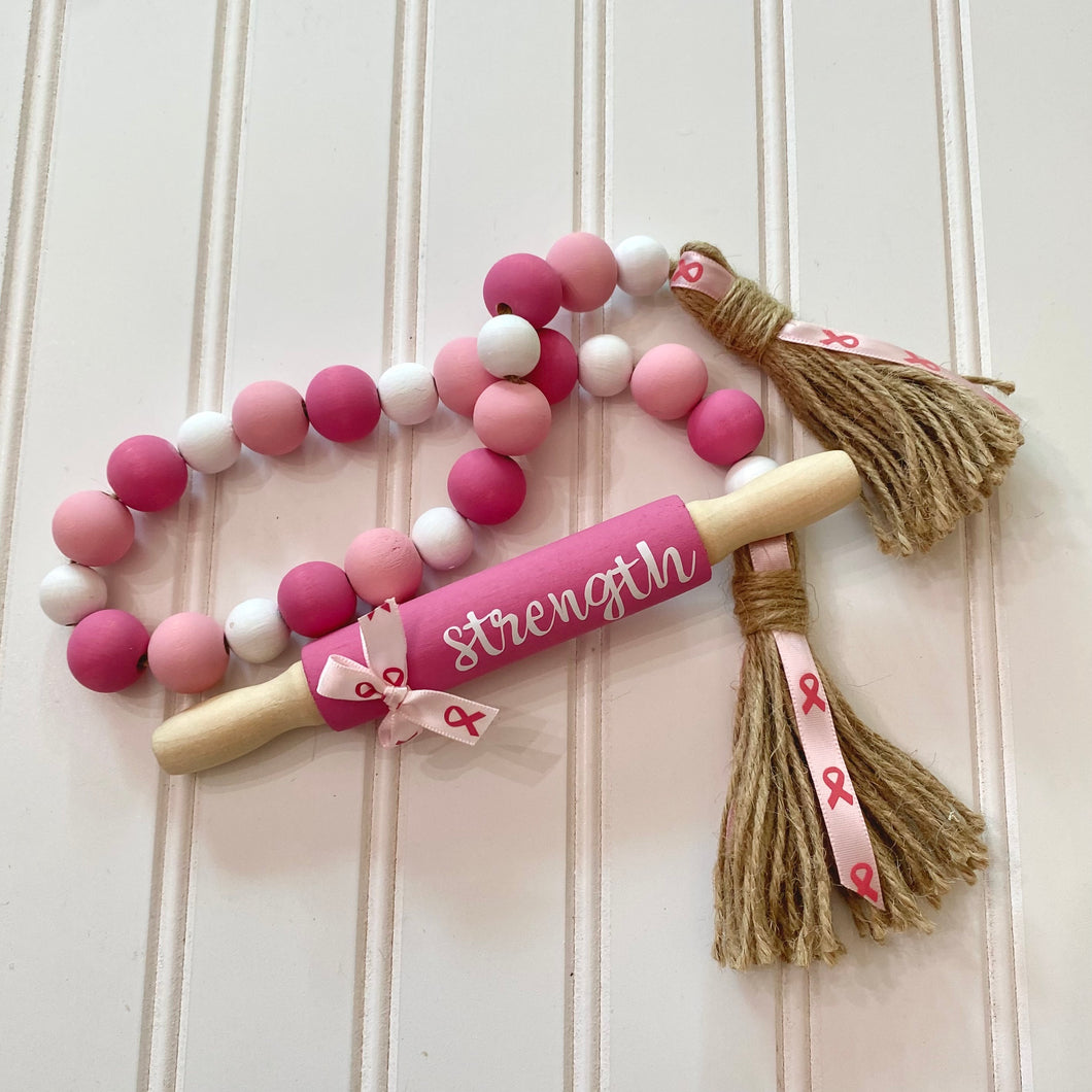 Breast Cancer Awareness Garland and Mini Rolling Pin