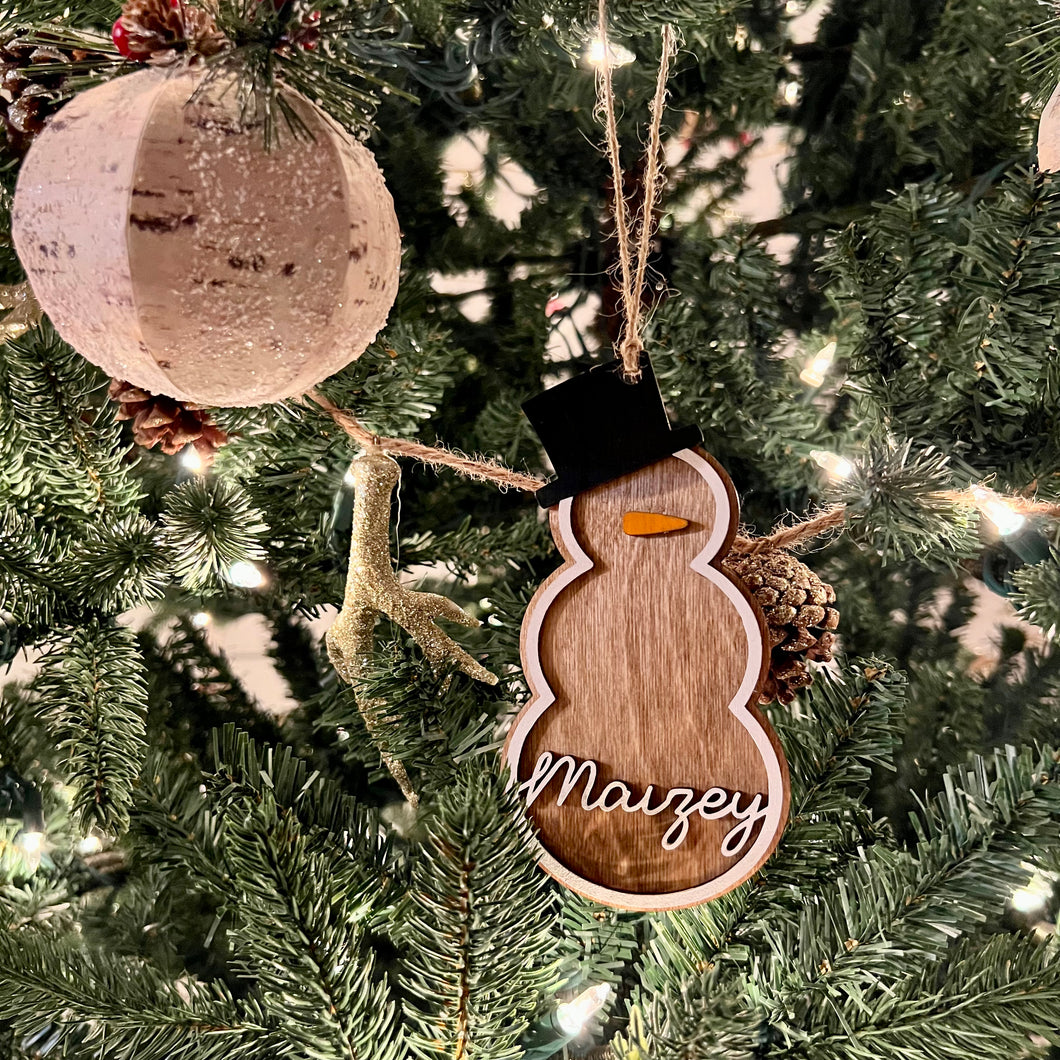 Snowman Ornament & Stocking Tag