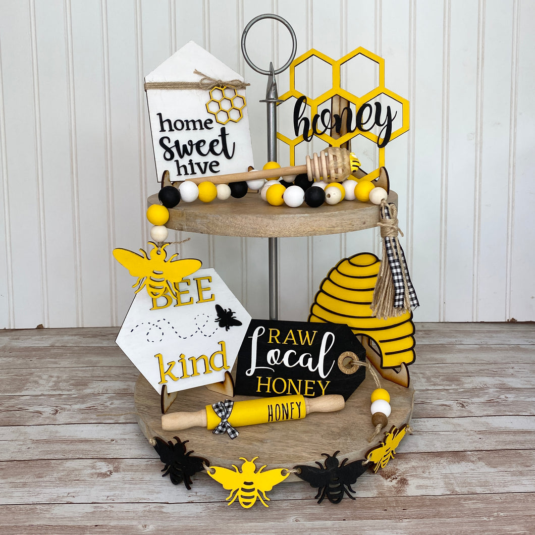 Bee Tiered Tray Set