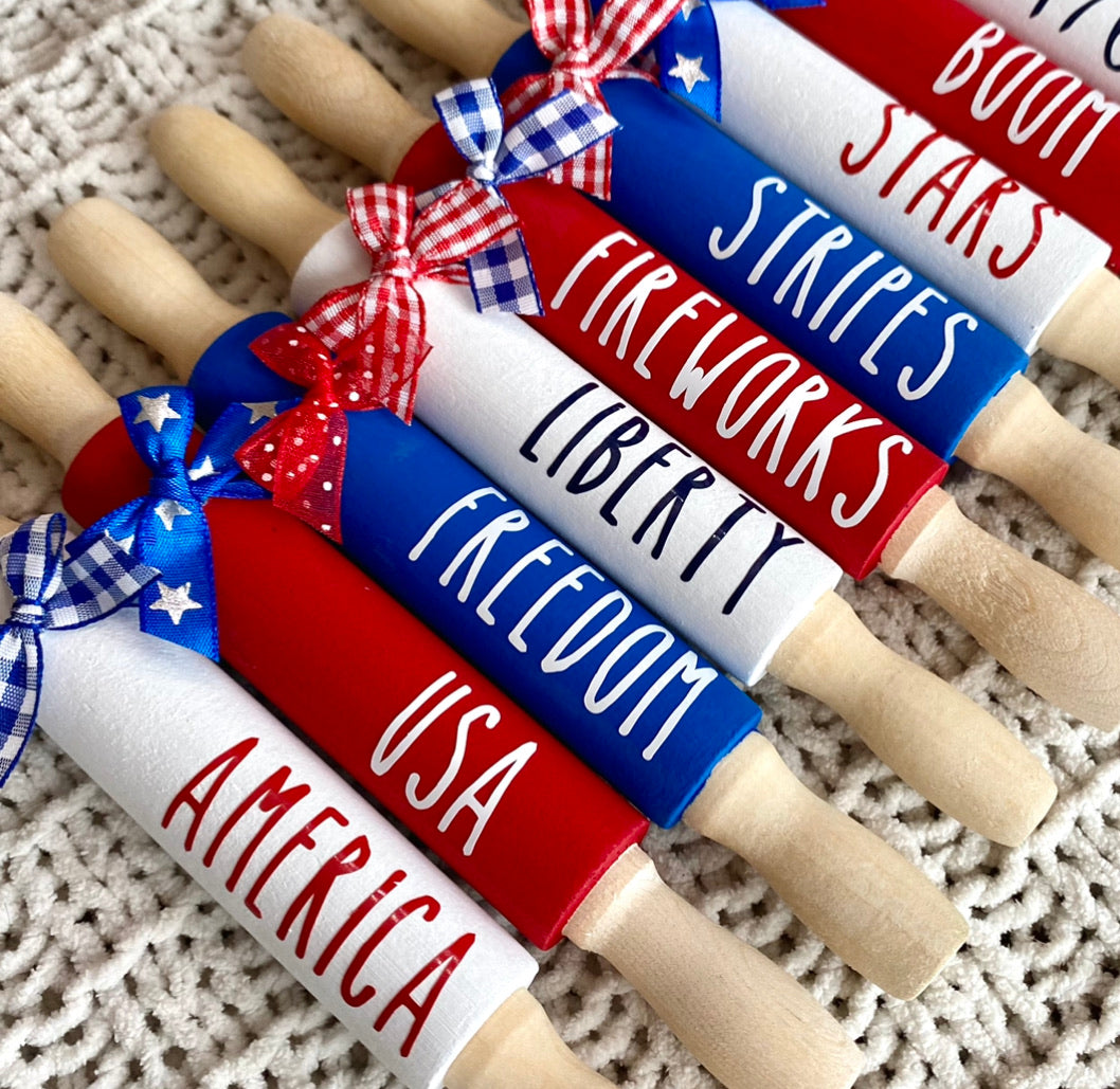 Patriotic Mini Rolling Pins