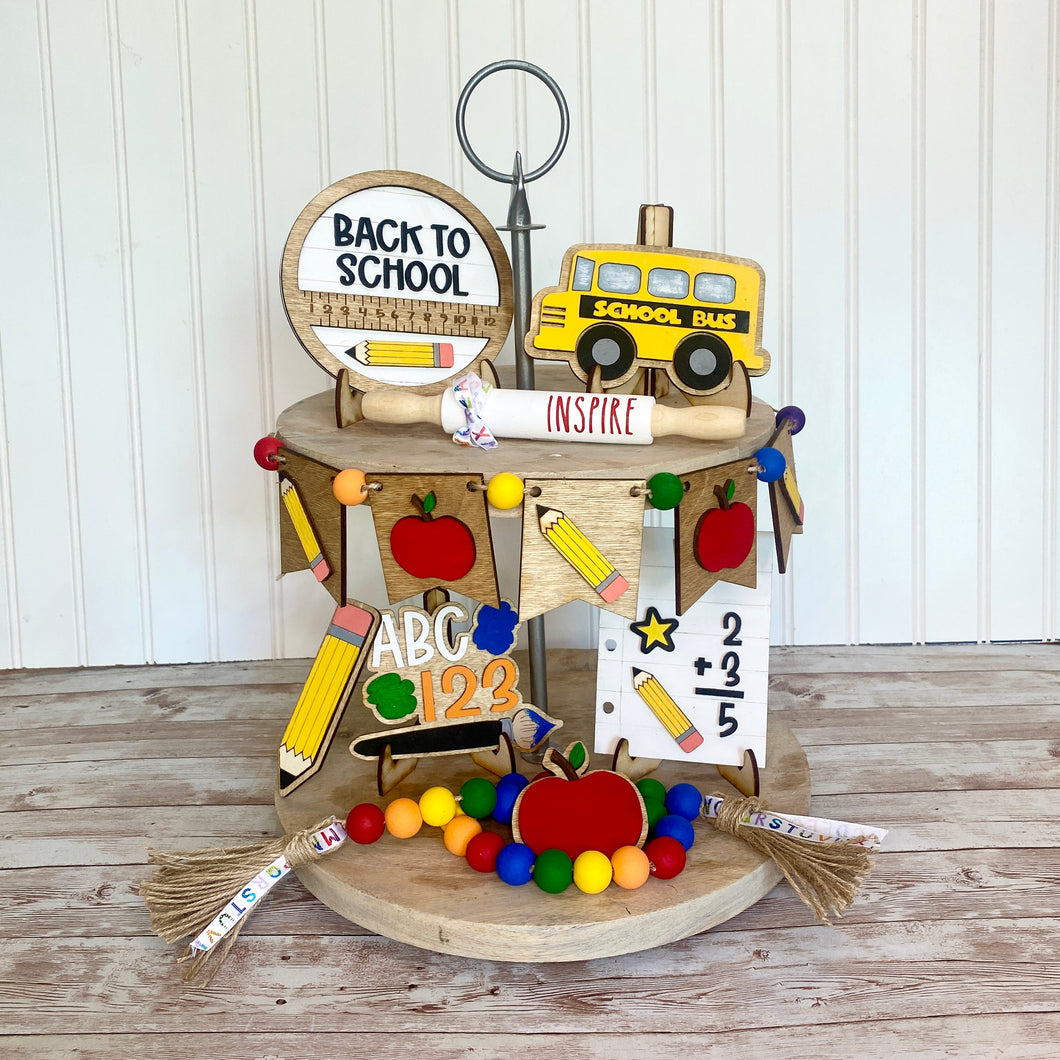 Back to School Tiered Tray Set